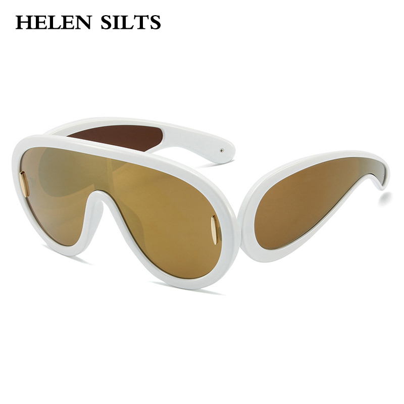 Lunettes de soleil pilote surdimensionnées pour femmes et hommes, marque de luxe populaire de styliste, Vintage, Punk, grande monture, UV400