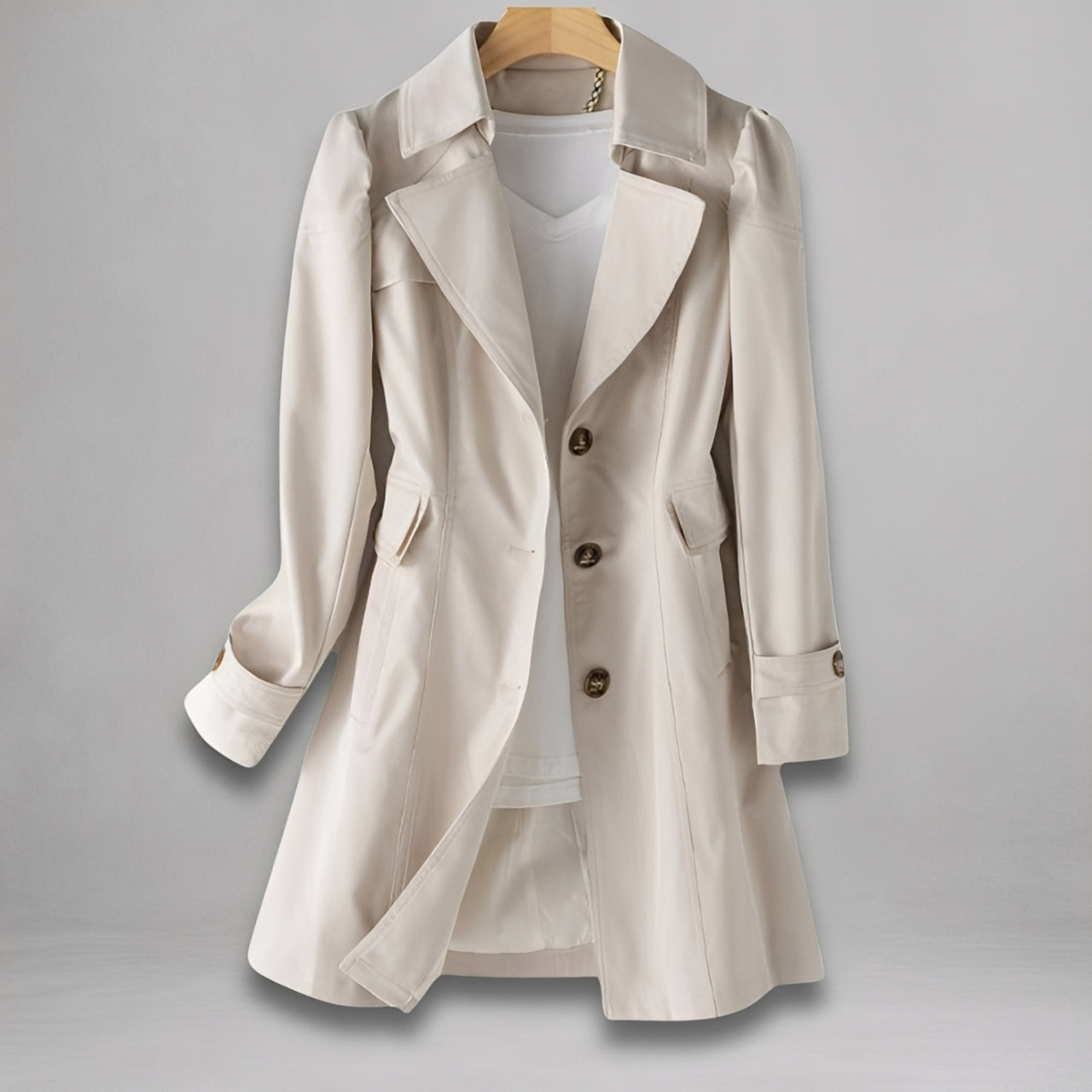 Manteau mi-long élégant à bouton unique pour femme, nouveau Style, coupe cintrée, Version coréenne, digne, petite taille, vêtements d'extérieur, printemps automne