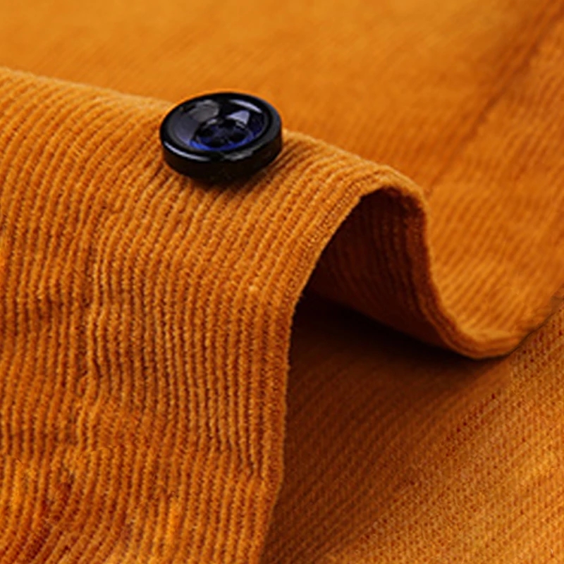 Taille S-7XL chemise en velours côtelé pour hommes à manches longues en coton décontracté coupe régulière doux confortable chemises habillées formelles Blouse hommes vêtements