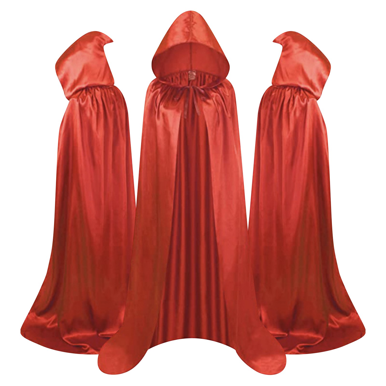 Cape d'Halloween à Capuche pour Homme et Femme Adulte, Costume de ixde Mort, Longue, Disponible en Or, Argent, Rouge, Noir