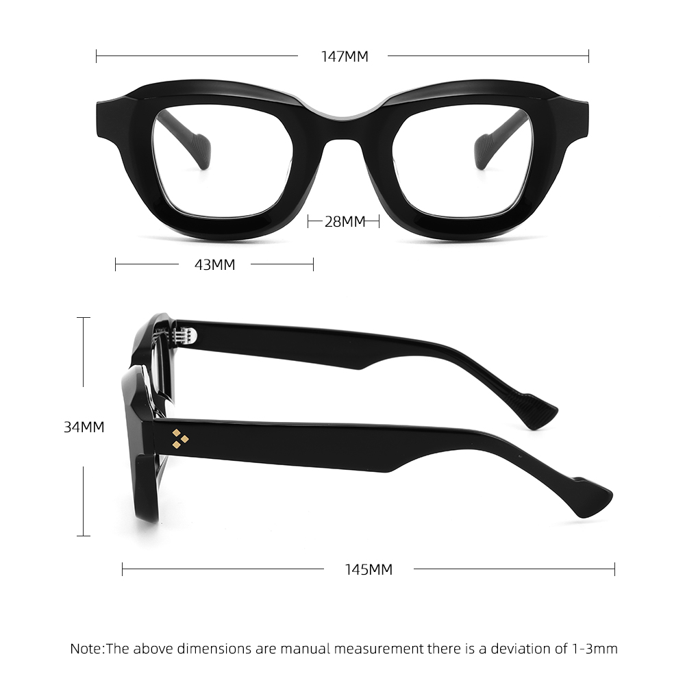 Monture de lunettes Vintage en acétate pour hommes et femmes, faite à la main, rétro, marque de luxe, Prescription pour myopie