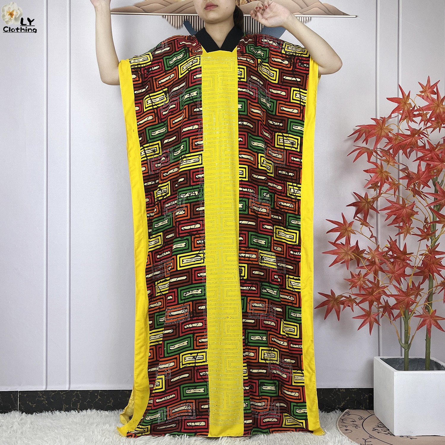 Robe en coton pour femmes musulmanes avec grande écharpe, robe d'été à manches courtes, Dashiki africain, vêtements Abaya, nouveau, 2024