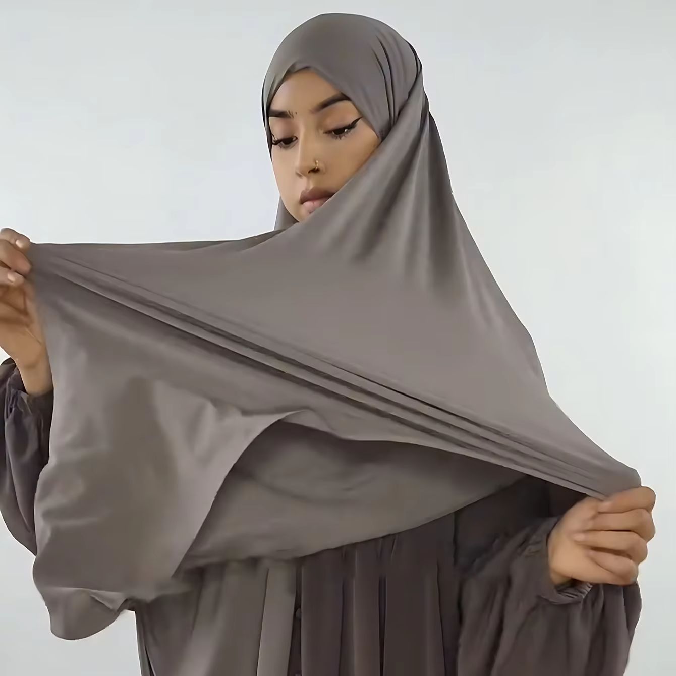 145*145 cm mode solide grande taille carré écharpe Hijab pour les femmes musulman doux Jersey longs châles Islam Ramdan prière turban bandeau