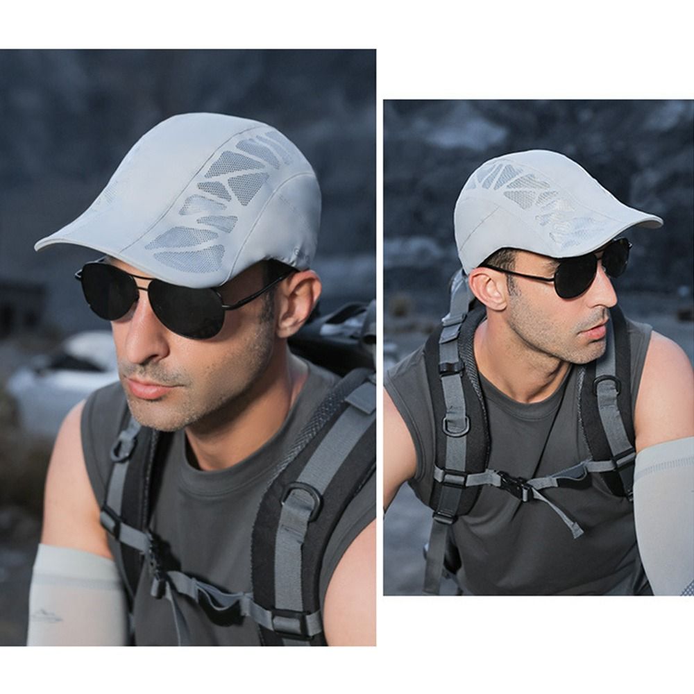 Béret de lettre à la mode pour hommes, chapeaux de soleil, chapeau de chauffeur de taxi de golf, casquette d'été plate Newsboy, casquettes de baseball en maille Peaky à séchage rapide