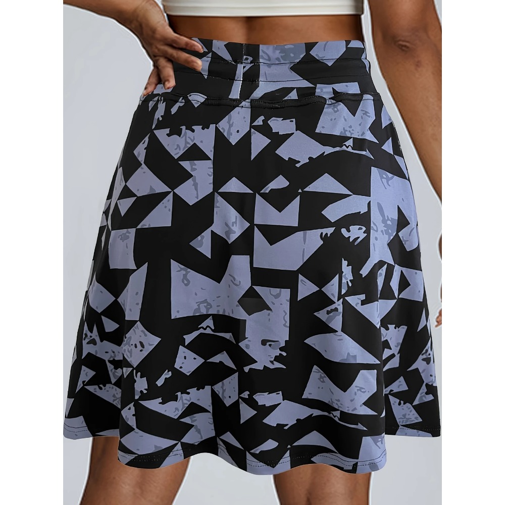 Grande taille 1XL-5XL nouvelle mode femme taille haute coupe ajustée a-ligne imprimé Shorts jupe dames taille haute a-ligne Mini jupe