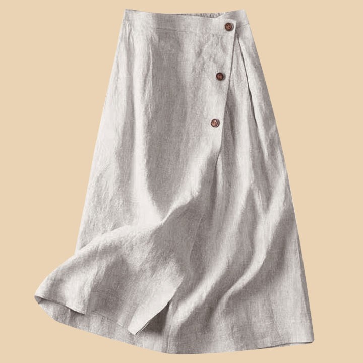 Robe décontractée trapèze pour femme, en coton et lin, mi-longue, taille élastique, jupe évasée, séchage rapide, couleur unie