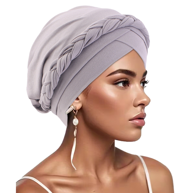 Nouveau turban tressé fait main pour femme, hijab musulman, foulard africain, bonnet islamique arabe, bonnet pour perte de cheveux, bonnets et bonnets anti-chute de cheveux
