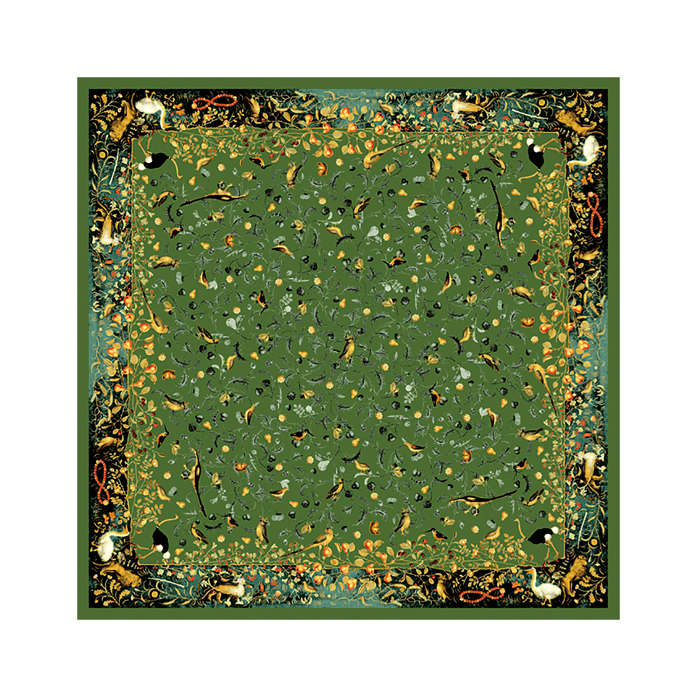 Foulard carré 100% pure soie de mûrier pour femme, imprimé, bandeau, cache-cou, accessoire de luxe pour cheveux, bandana, 53CM