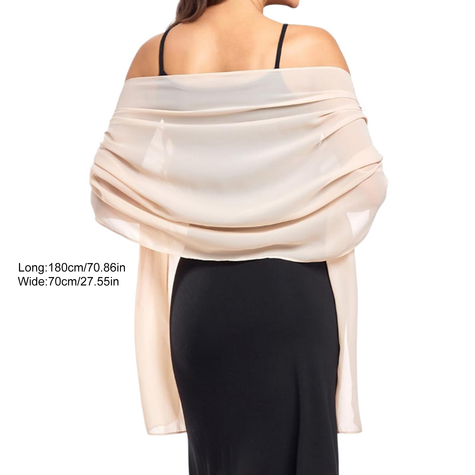 Écharpe en mousseline légère et douce pour femme, châle de mariage, protection solaire pour mariée, idéale pour les activités de plein air
