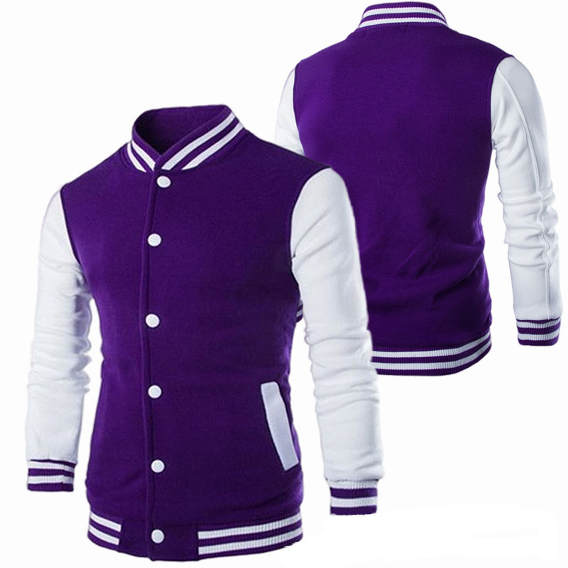 Veste personnalisée pour homme, col montant, imprimée, style baseball, coupe ajustée, décontractée, sportive, pour le quotidien, vêtement d'extérieur masculin, sportswear