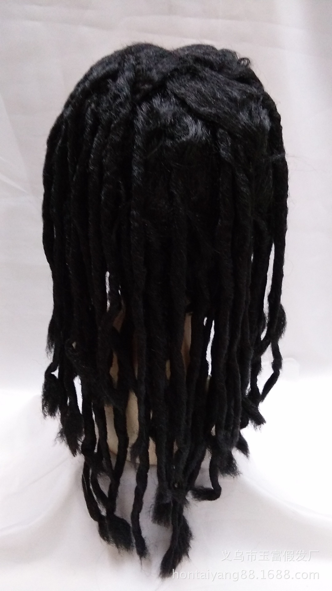 Perruque de Cosplay pour hommes, tresses sales Reggae, tresses torsadées, perruque de bal marron, cheveux Afro Dreadlocks + bonnet de perruque gratuit