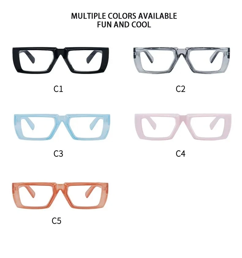 Lunettes tendance à monture carrée épaisse pour hommes, montures de lunettes rectangulaires épaisses sur mesure pour femmes, lentes opticos para mujer