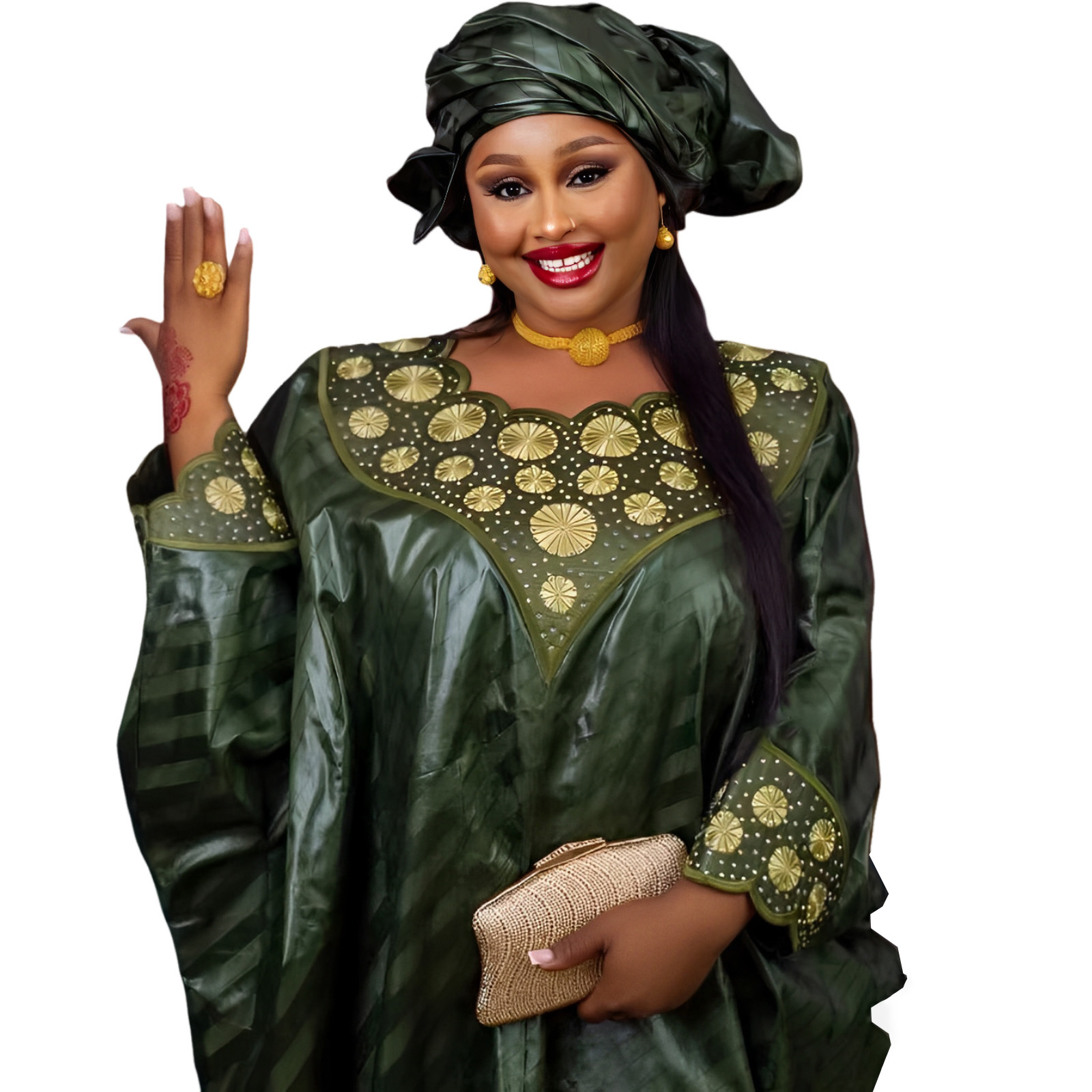 Tenue africaine pour femmes Abaya broderie grande taille robe d'église de fête élégante