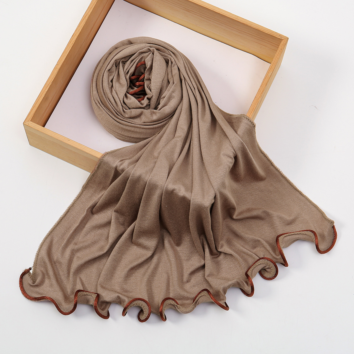 Nouveauté Modal coton Jersey Hijab écharpe pour femmes châle extensible plaine bandeau musulman mode couleur unie Long silencieux