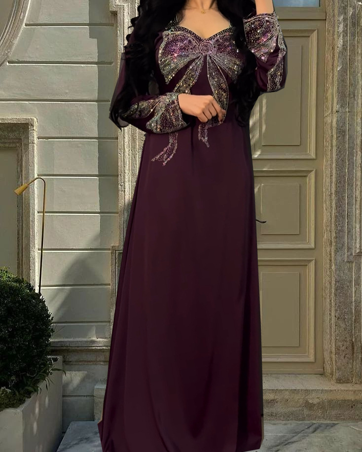 Robe longue musulmane pour femmes, Abaya de fête, diamants, Ramadan marocain, dubaï, Abayas, Kaftan, Robe arabe islamique, Jalabiya, 2025