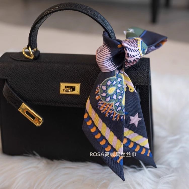 Longue écharpe de luxe avec Design d'épaulette pour panier inspiré Hermes, poignée de sac, style Ins, accessoire tendance, livraison gratuite