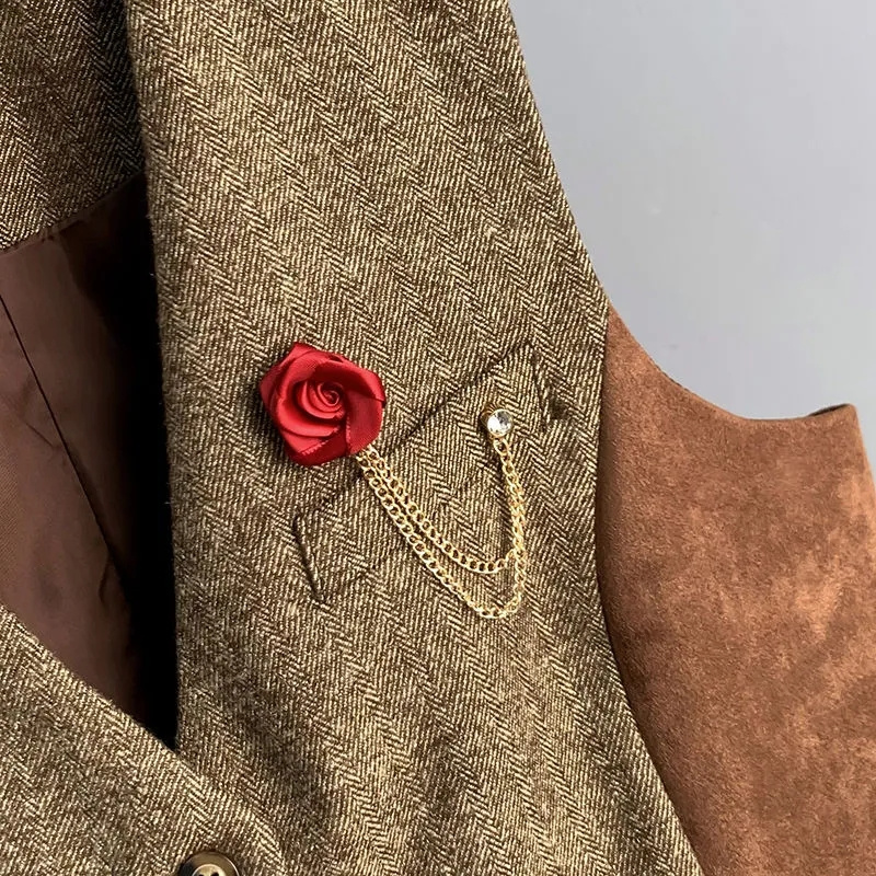 2025 mode printemps automne daim épissé laine gilet femmes court gilet col en v sans manches veste dame décontracté hauts mince manteau