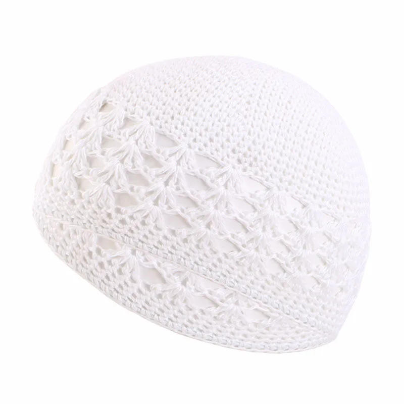 Jersey tricoté hommes musulmans Kufi chapeaux de prière unisexe bonnets casquette Bonnet islamique Ramadan juif kippa Homme chapeau hommes Wrap foulard