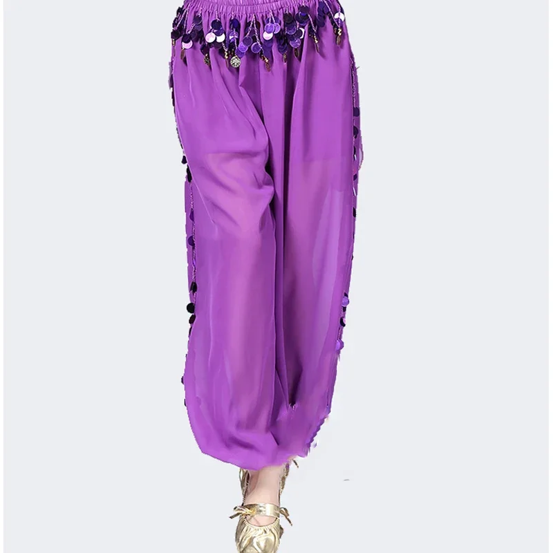 Pantalon de danse du ventre pour femmes, sarouel Genie, Costume Tribal de danse du ventre orientale, pantalon Bloomers brillant indien