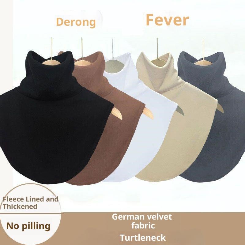 Col roulé amovible pour femme, couleur unie, pour l'automne et l'hiver, extension de hijab islamique, cache-col chaud pour chemisier