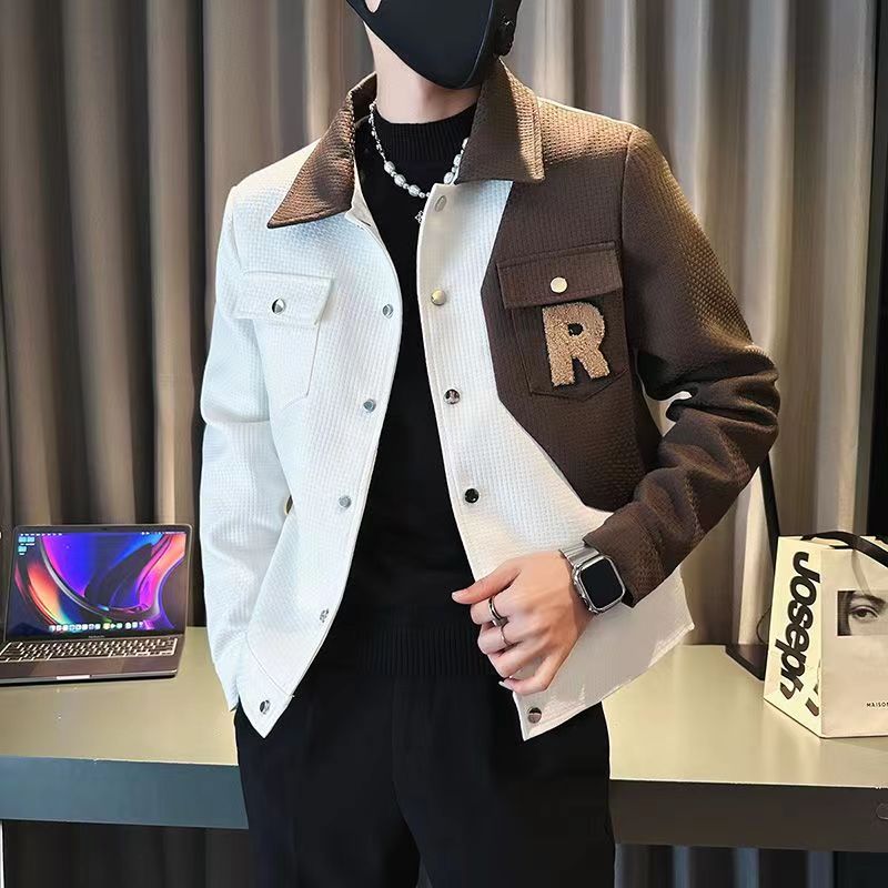 Veste cargo décontractée de style coréen pour hommes, manteau de printemps et d'automne, patchwork masculin, OupillCombb