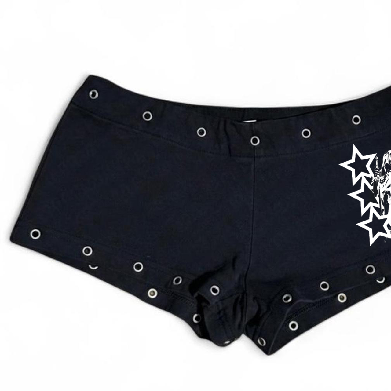 Mode féminine emo, mode décontractée noire, imprimé clous de saule, Y2K, sexy, coupe ajustée, polyvalente, taille basse, gothique, hip-hop, streetwear et