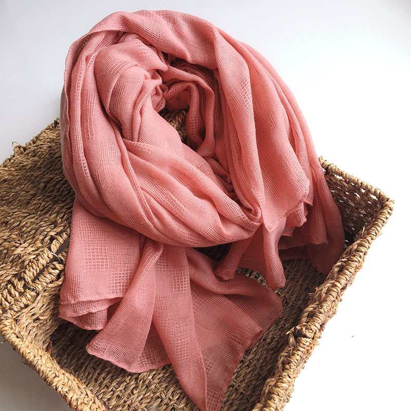 Écharpes de couleur unie pour femmes, hijab turban pour femmes