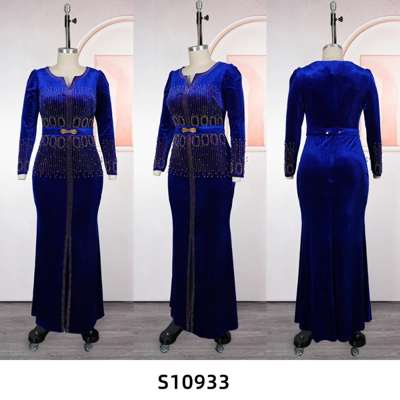 Robes de soirée africaines pour femmes, grande taille, mode Dashiki Ankara, robes de mariée en velours, élégante, turquie, musulmane, Maxi, 2026
