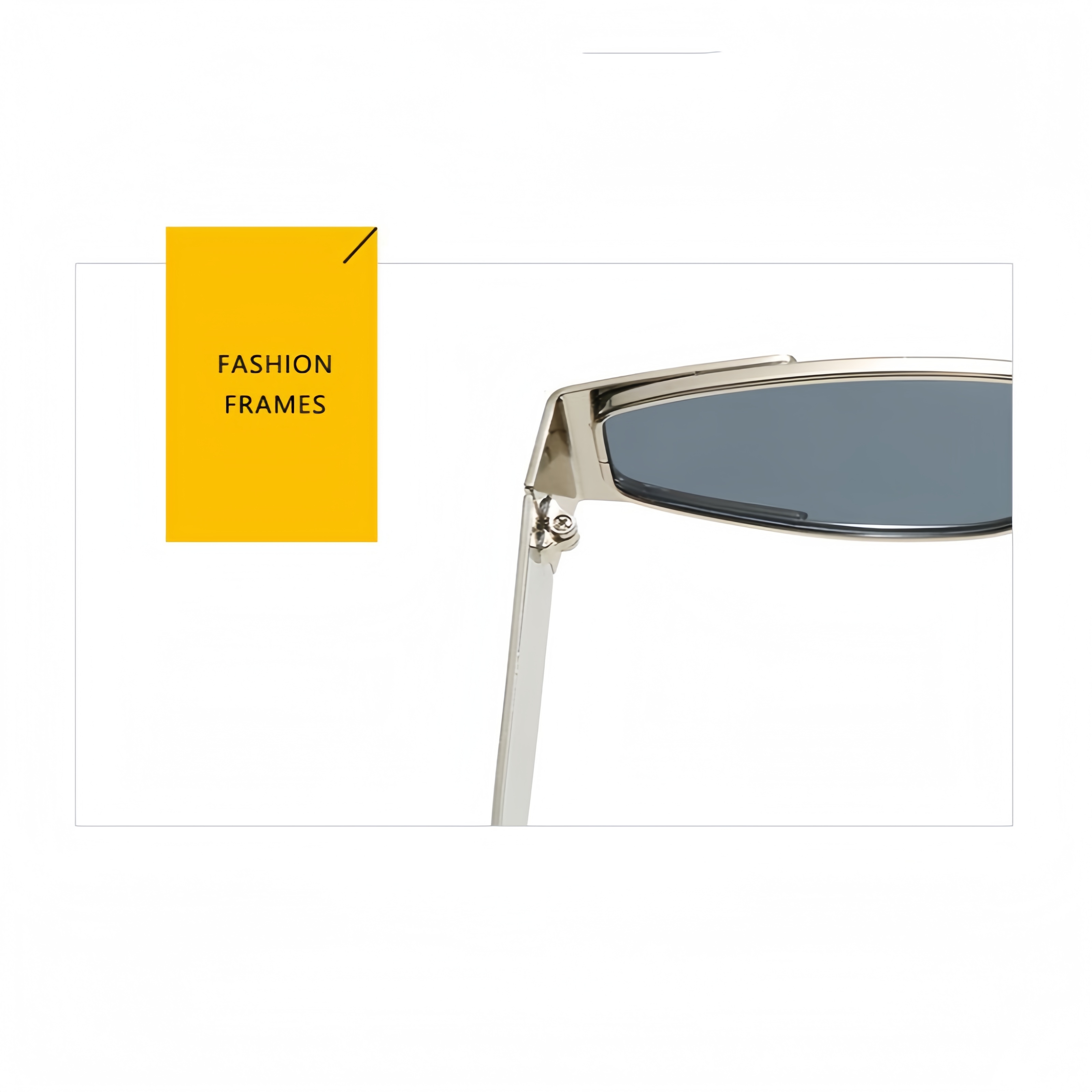Lunettes de soleil métalliques carrées tendance pour hommes et femmes, style hip-hop, photographie de rue, lunettes de soleil anti-UV