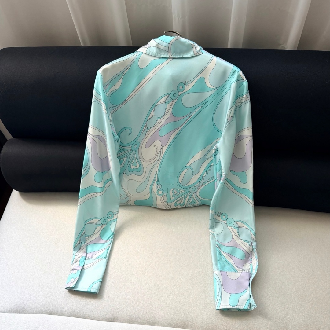 Ensemble 2 pièces haut court et jupe en satin 100 % soie imprimé tourbillon menthe de haute qualité pour femme 2026 TC