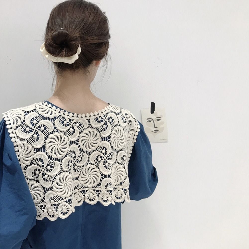 Écharpe de style coréen avec faux col pour femme, châle féminin, chemisier à épaules