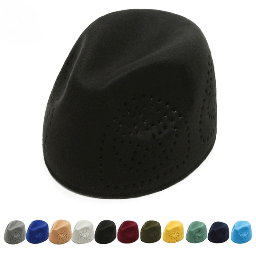 Nouveau tissu casquettes de prière doux respirant Taqiyah chapeau évider ethnique Festival casquettes culte