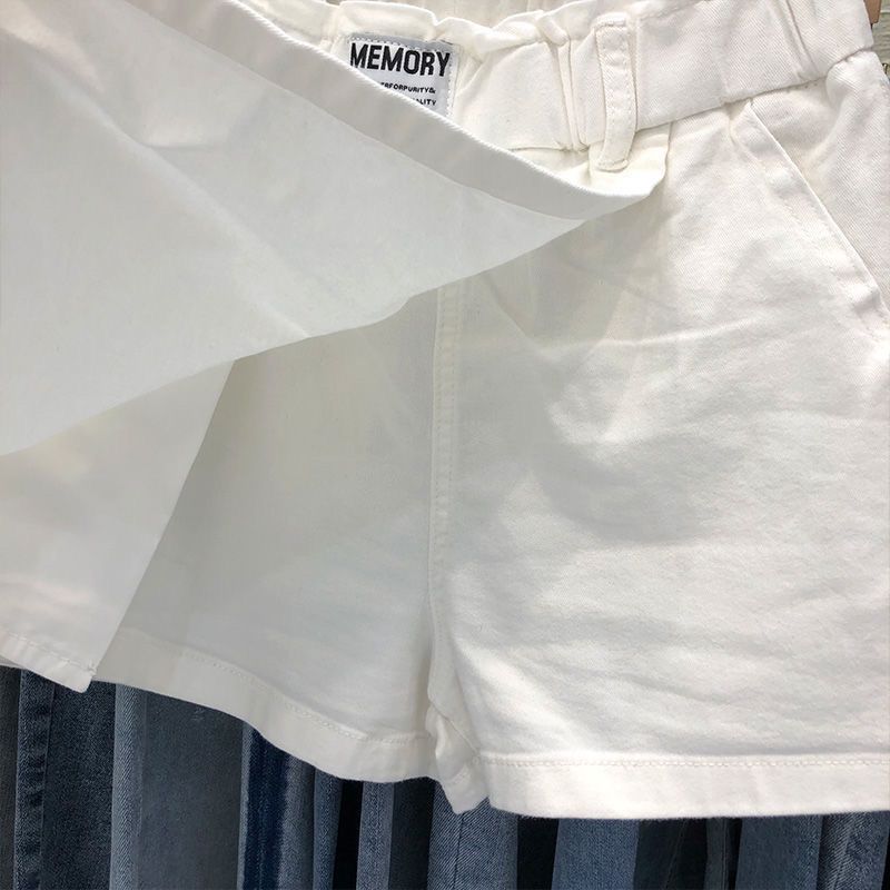 Jupe blanche pour femmes, taille haute, en coton, été, 2026, jupe tendance décontractée, moulante, mini, style Y2k, jupe coréenne.