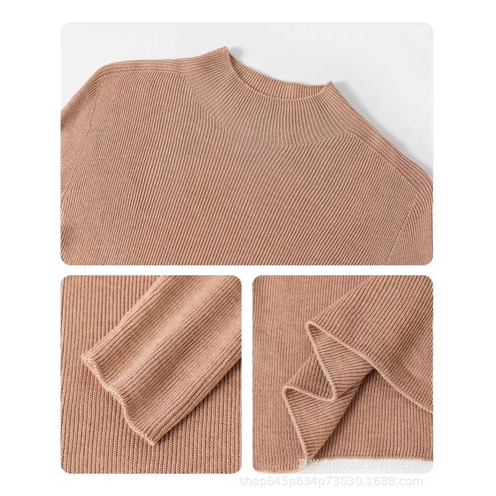 Luxe soie cachemire femmes col roulé coupe ajustée thermique tricots sans couture couche de Base haut pull femmes