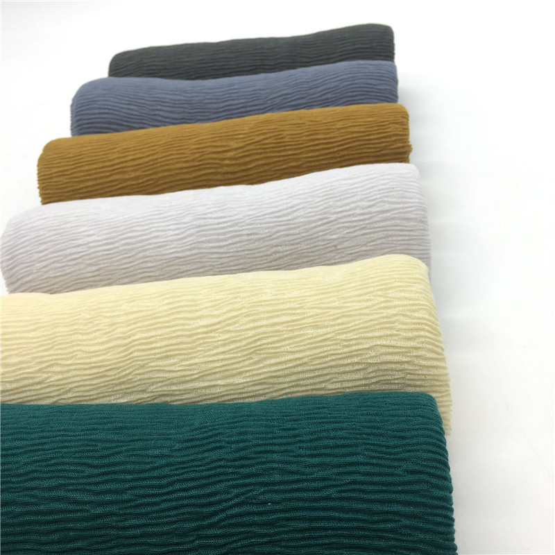 Foulard en coton froissé pour femmes, Hijab, solide, châles unis, bandeau musulman, magasin, nouvelle collection 2023
