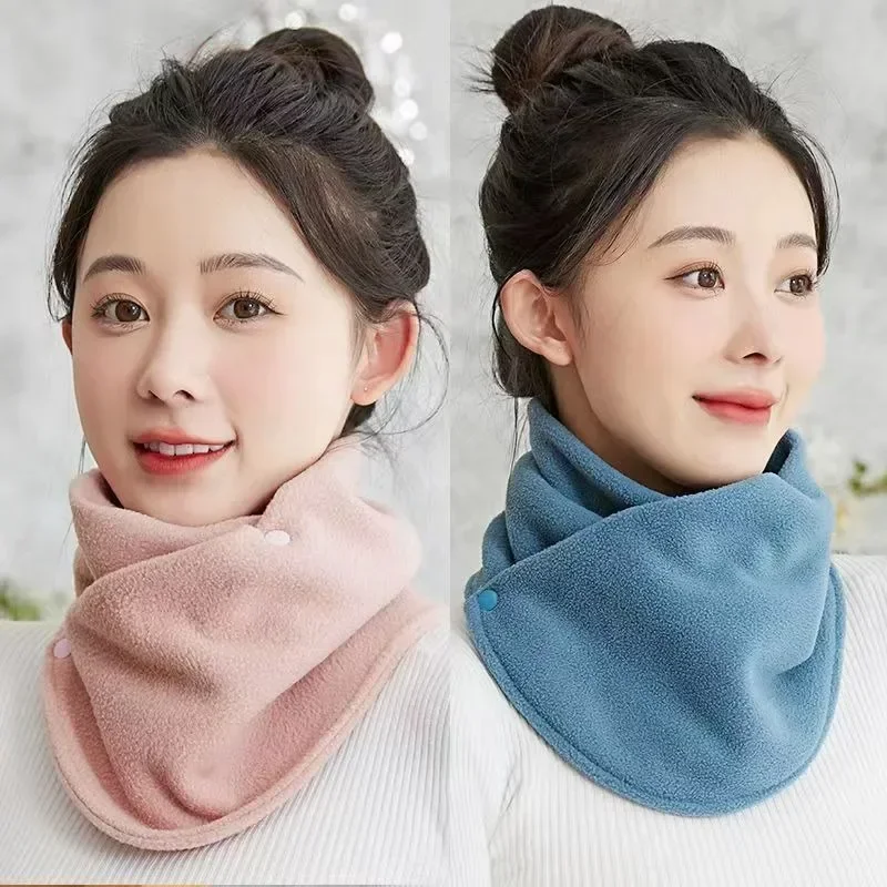 Nouveau agneau polaire pour femmes foulards hiver chaud faux col écharpe en peluche bavoir Snood femme coupe-vent enveloppement cou Protection polaire