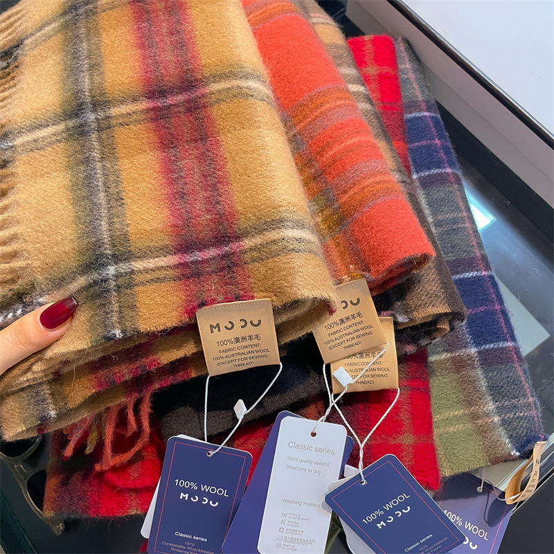 Écharpe Chaude en Latex Doux et Solide, 100% Laine, Polyvalente, pour Couple, Pashmina, Couverture, Châles et oh, Nouvelle Collection Hiver