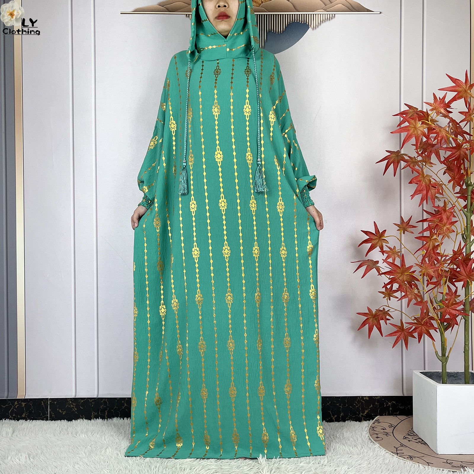 Nouveau manches longues deux chapeaux Abaya lâche musulman Ramadan pour les femmes vêtements de prière dubaï turquie Islam robe caftan africain femmes robe