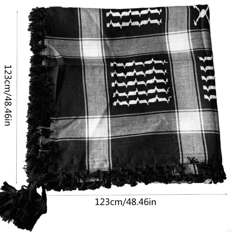 Keffiyeh religieux pour adultes, Turban à motif Jacquard, écharpe arabe, foulard d'extérieur pour hommes, accessoire de cheveux de cyclisme