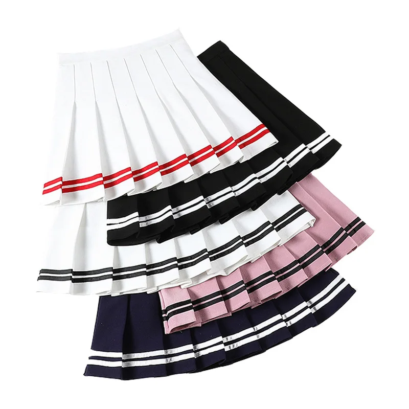 Mini jupe plissée Harajuku de style coréen pour femmes, tenue de sport, de tennis, de golf athlétique, de course, d'entraînement