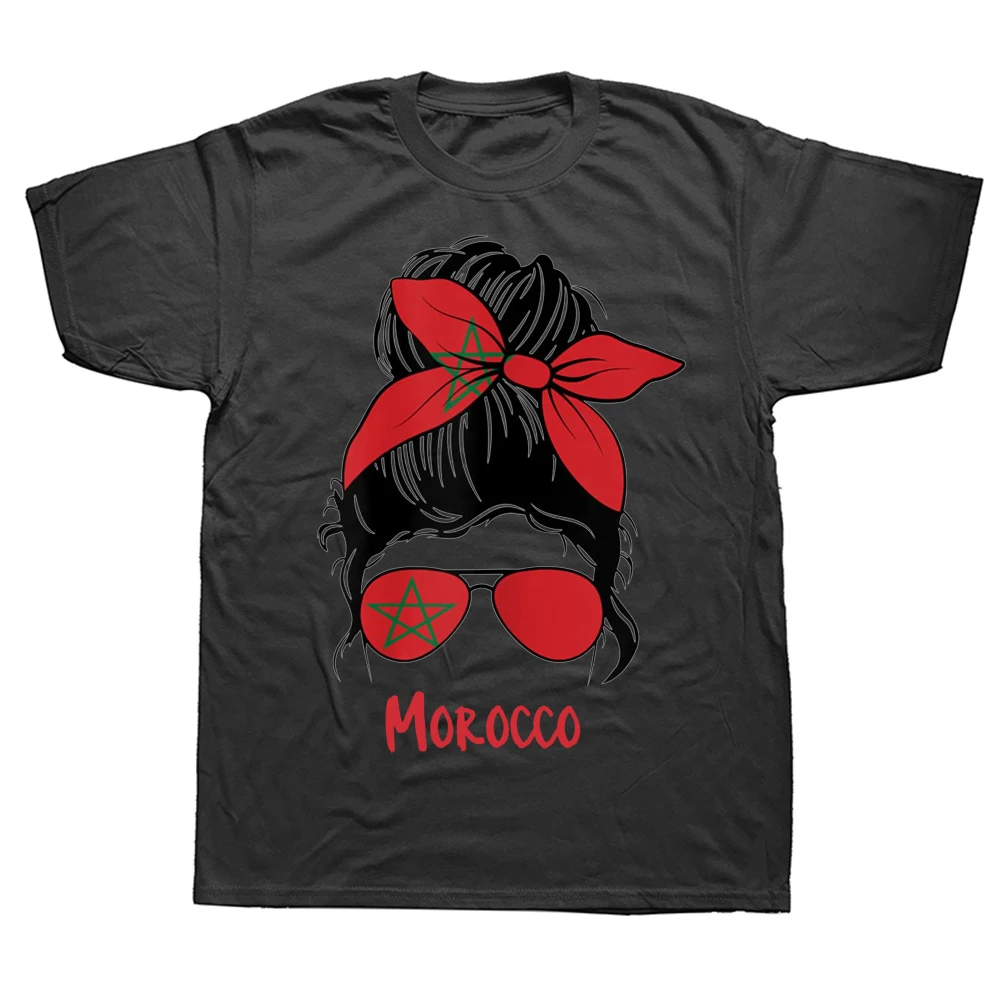 Drôle marocain fille drapeau marocain t-shirts été graphique coton Streetwear à manches courtes cadeaux d'anniversaire T-shirt vêtements pour hommes