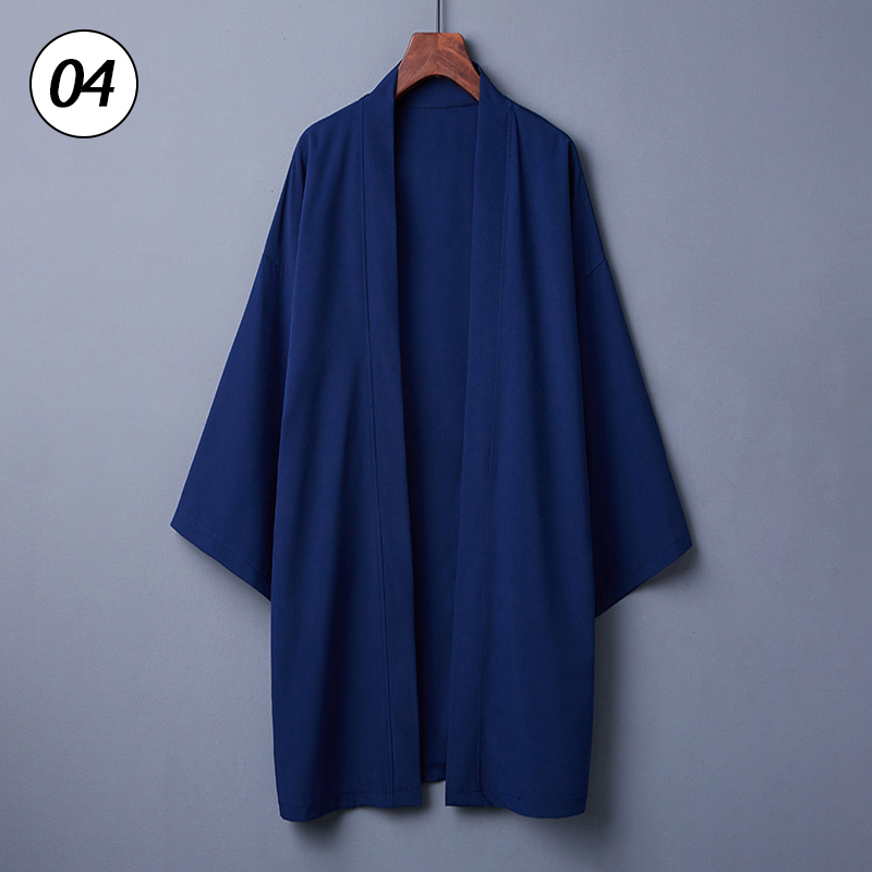 Kimono japonais unisexe, style Ukiyo-e, long Hanfu Everak, poncho d'été, décontracté, adt entreMiHaori, cardigan de plage