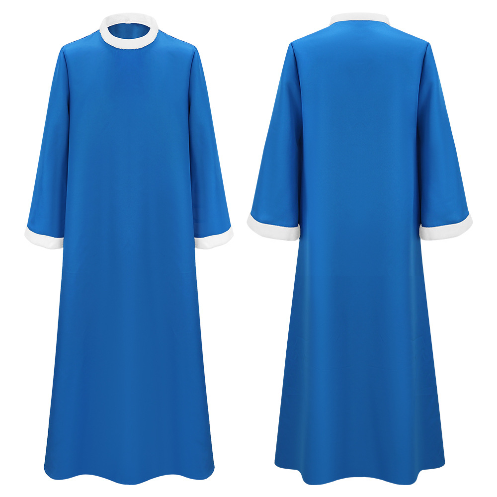 Costumes de cosplay Game Super Brothers Kamek Blue Robe, costumes de personnage d'anime, vêtements de performance pour Halloween, masque pour hommes adultes