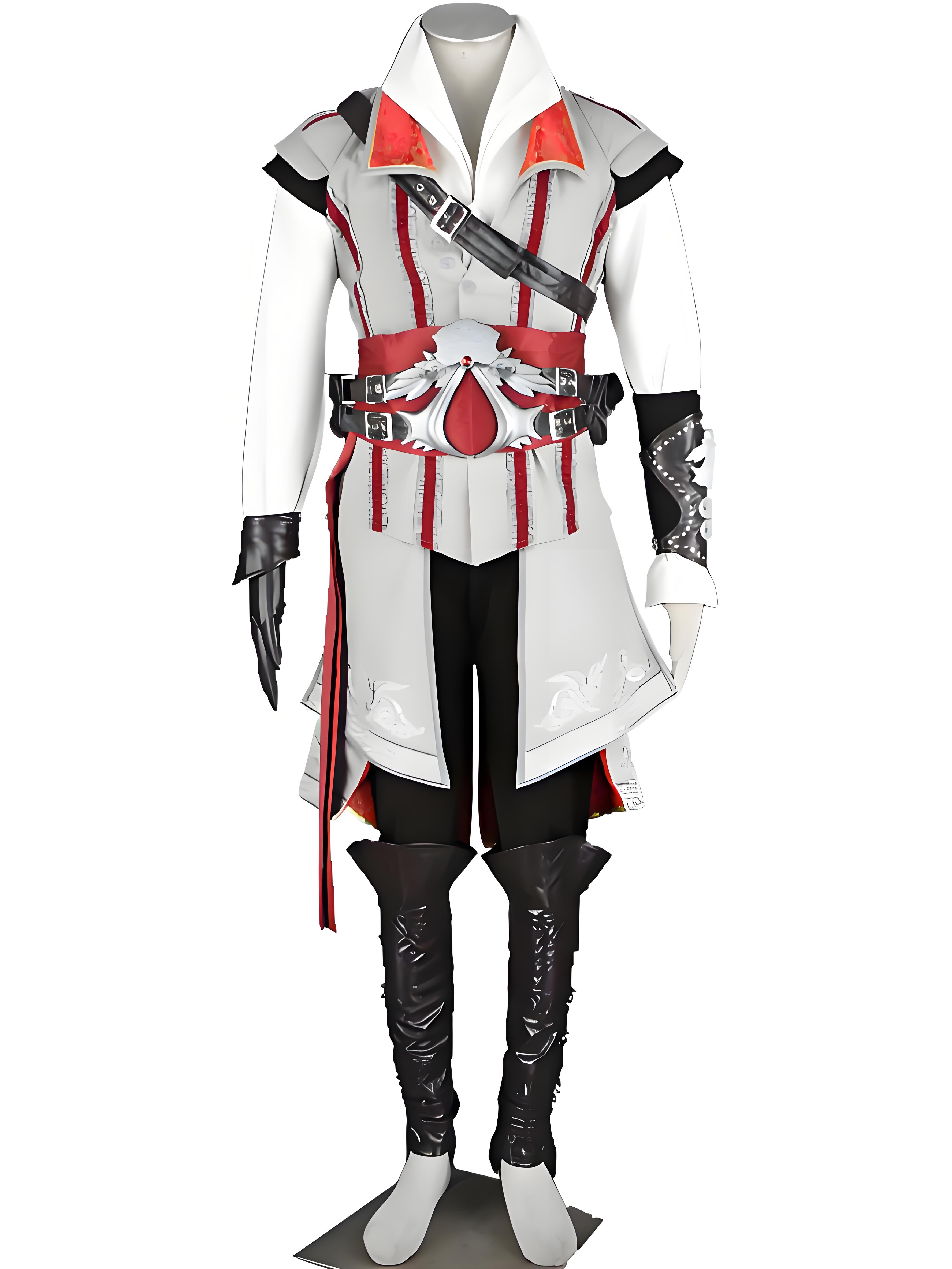 Costume de Cosplay Ezio Auditore da Firenze, tenue Assassin's Creed, ensemble complet pour Halloween, Costume de jeu de carnaval