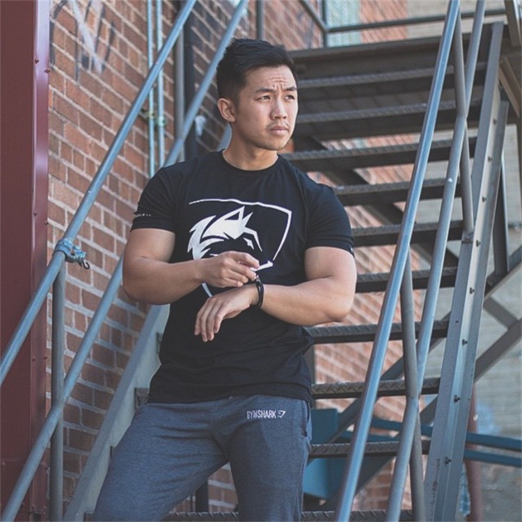 Hommes T-shirt chemise gothique entraînement Fitness Streetwear mode t-shirts hommes vêtements coton T-shirt