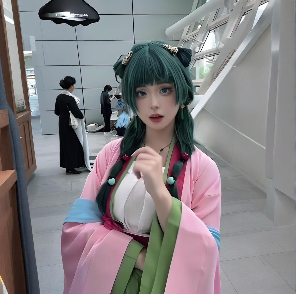 Costume de Cosplay Anime Maomao, perruque, robe rose The Apothecary Diaries, tenues de jeu de rôle, costumes pour fête d'Halloween, Comic Con