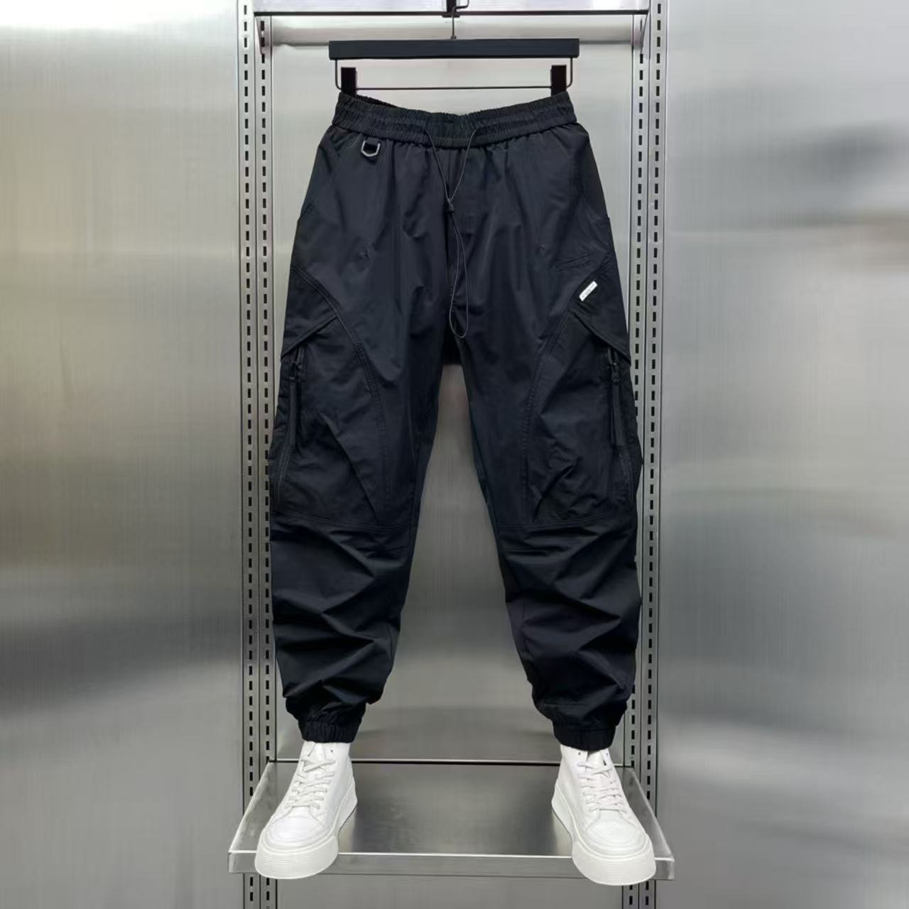 2025 nouveau pantalon de Jogging homme automne vert noir pantalon décontracté ample S-3XL Style américain haute rue pantalon hommes vêtements