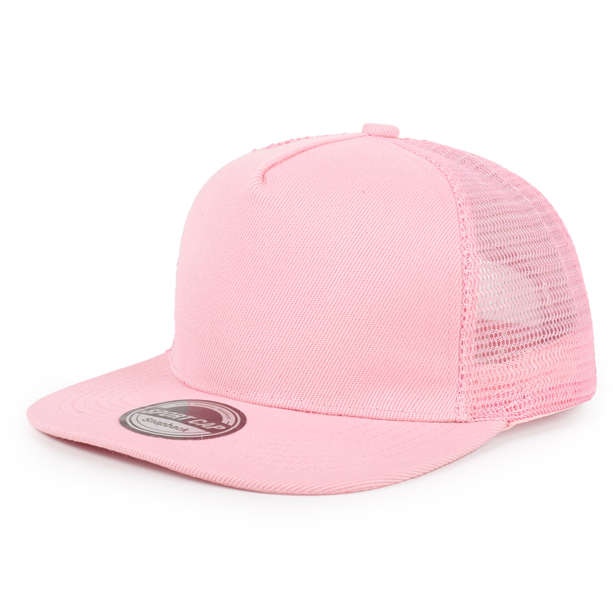 Casquettes en maille à bord plat de couleur unie avec logo imprimé personnalisé, lot de cinq pièces, pour hommes et femmes, style street dance hip-hop, tendance mode, chapeaux de soleil