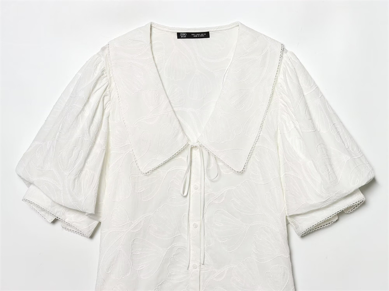 Chemise Femme Printemps 2026 Nouvelle Collection Blanche Manches Courtes Col Rabattu Simple et Élégante Style Unique et Tendance