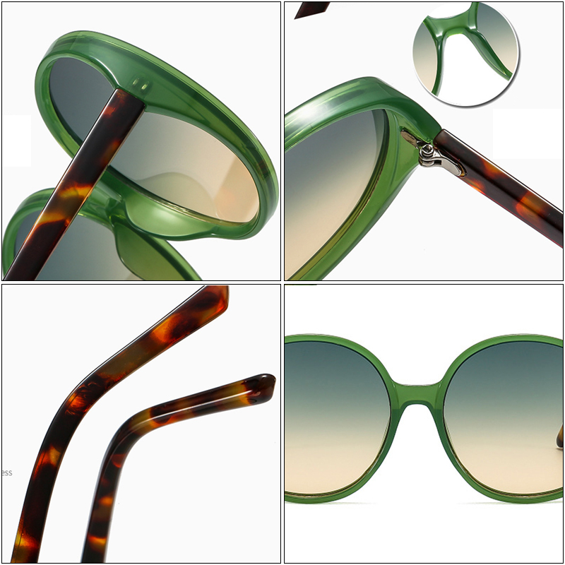 Lunettes de soleil à monture ronde femmes rétro marque Designer marron noir surdimensionné dame lunettes de soleil Vintage mode en plein air conduite nuances homme luxe